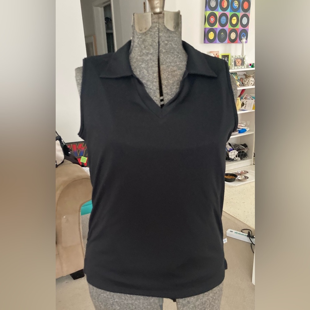 Lady Hagen Black Sleeveless Golf Shirt size M